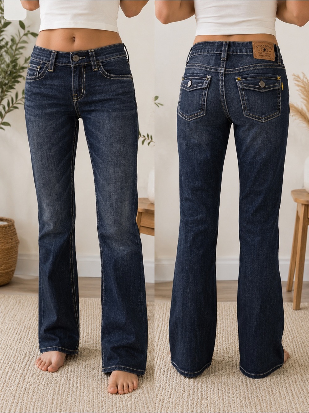 Lucky Brand Sienna Cigarette Modified Skinny Jeans Dark Wash Sz 00 / 24